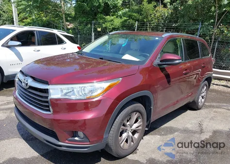 2015 Toyota Highlander Xle V6 from USA, damaged, VIN 5TDJKRFH3FS200862